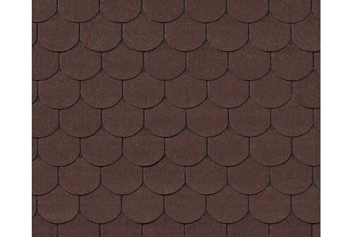 RoofShield черепица Фемили Лайт Готик (3м2) Коричневый с оттенением